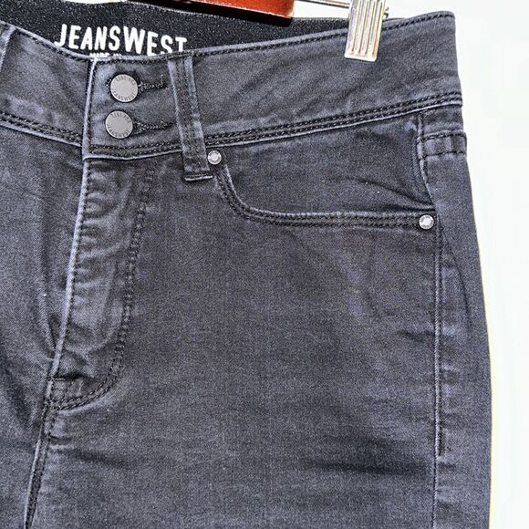 JEANSWEST 8 Black Tummy Trimmer Slim Straight Stretch Jeans - Picture 10 of 15
